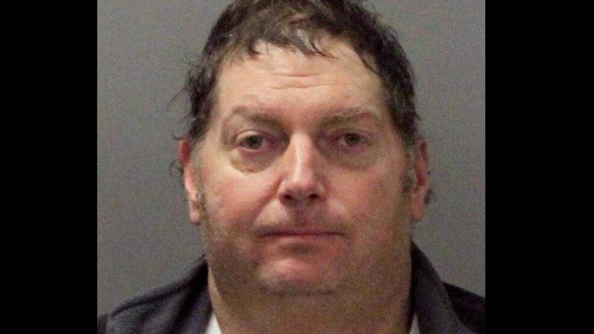 This Nov. 26, 2017, photo released by the Santa Clara Police Department shows Tracy Michael Mapes of North Highlands. Mapes, a noted drone pilot suspected of dumping swastika-marked leaflets onto a Sacramento State University event and onto Golden 1 Center last year, was found competent to stand trial.