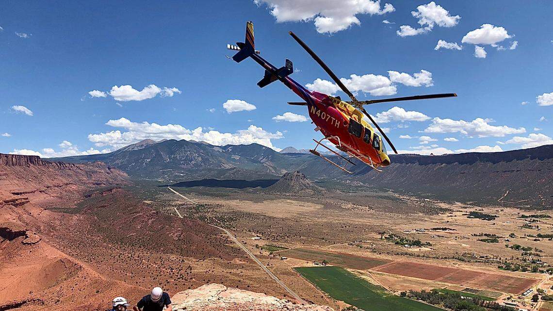 A BASE jumper died near Parriott Mesa in Utah, the Grand County Sheriff’s Search and Rescue said.