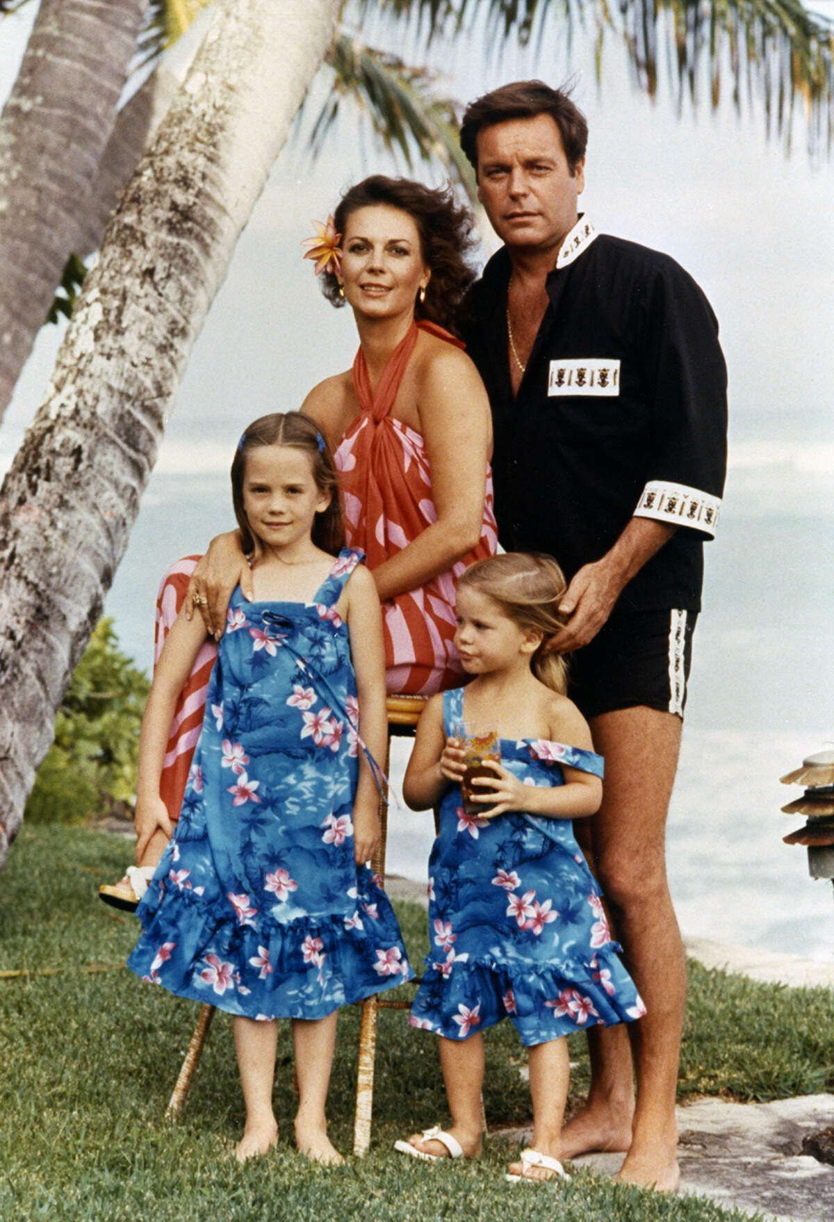Actors Robert Wagner and Natalie Wood at the home in Hawaii.