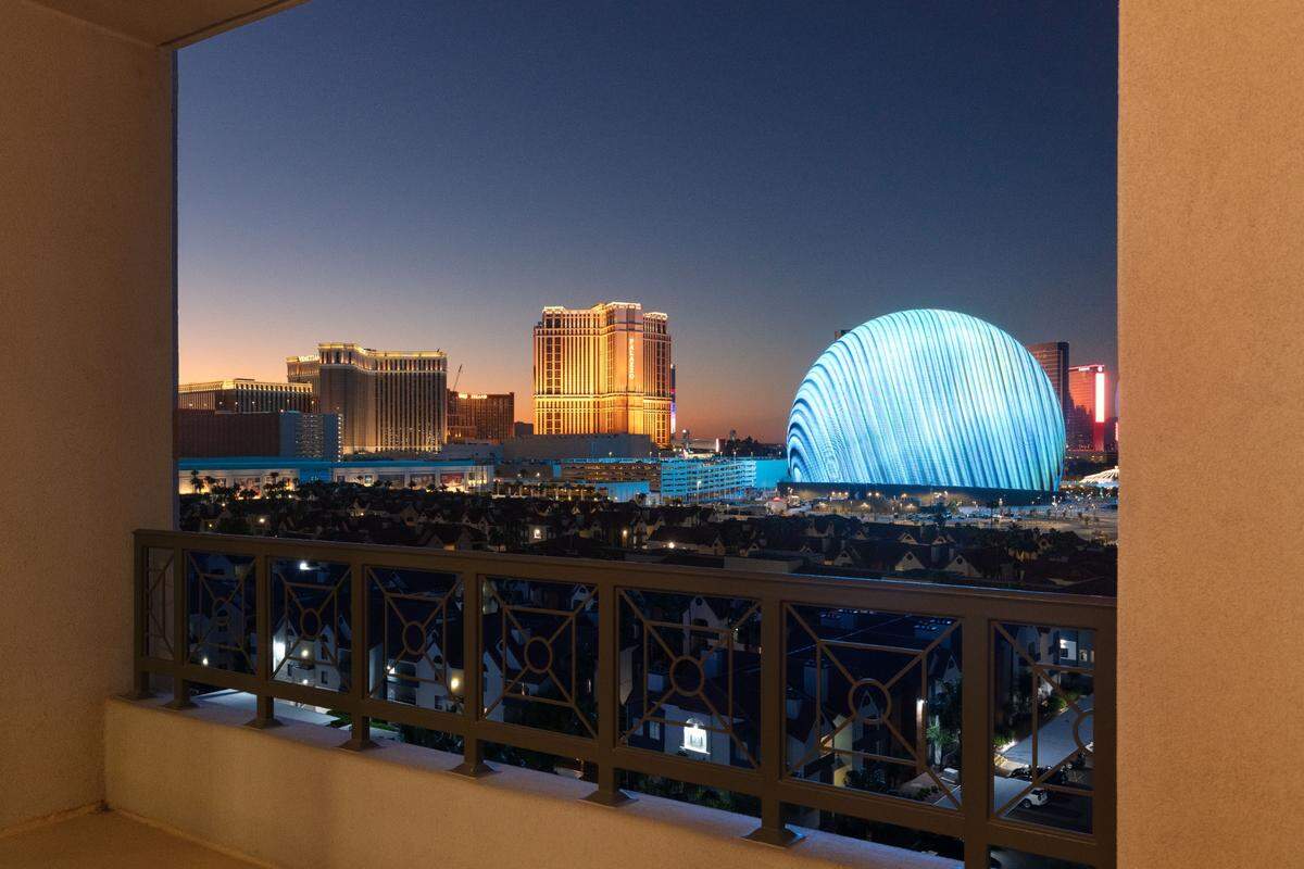 High rise views of the sphere.