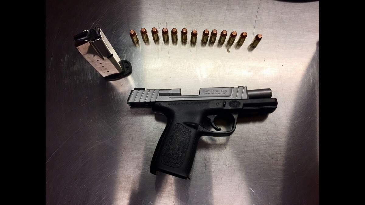 A handgun allegedly pointed at a victim during a Wednesday road rage incident on Interstate 80 in Fairfield.