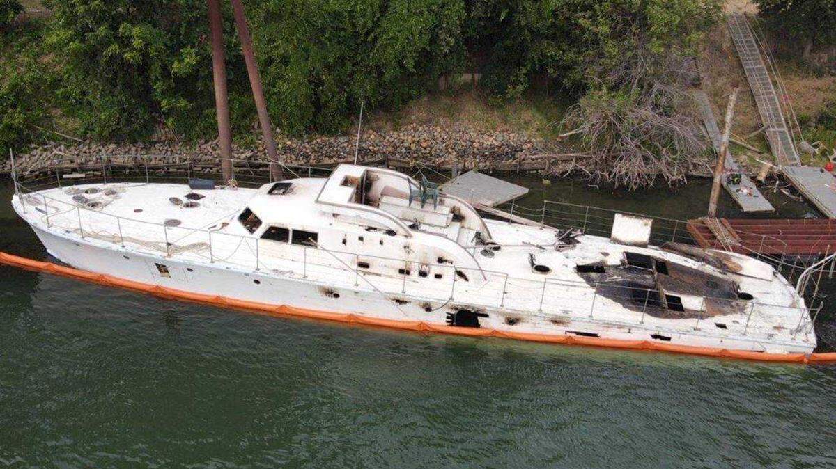 A fire on Tuesday June 21, 2022, burned a privately-owned former military boat abandoned in the Sacramento River. Without proper California funding, the boat and over 30 other abandoned vessels will remain in Sacramento County waterways.