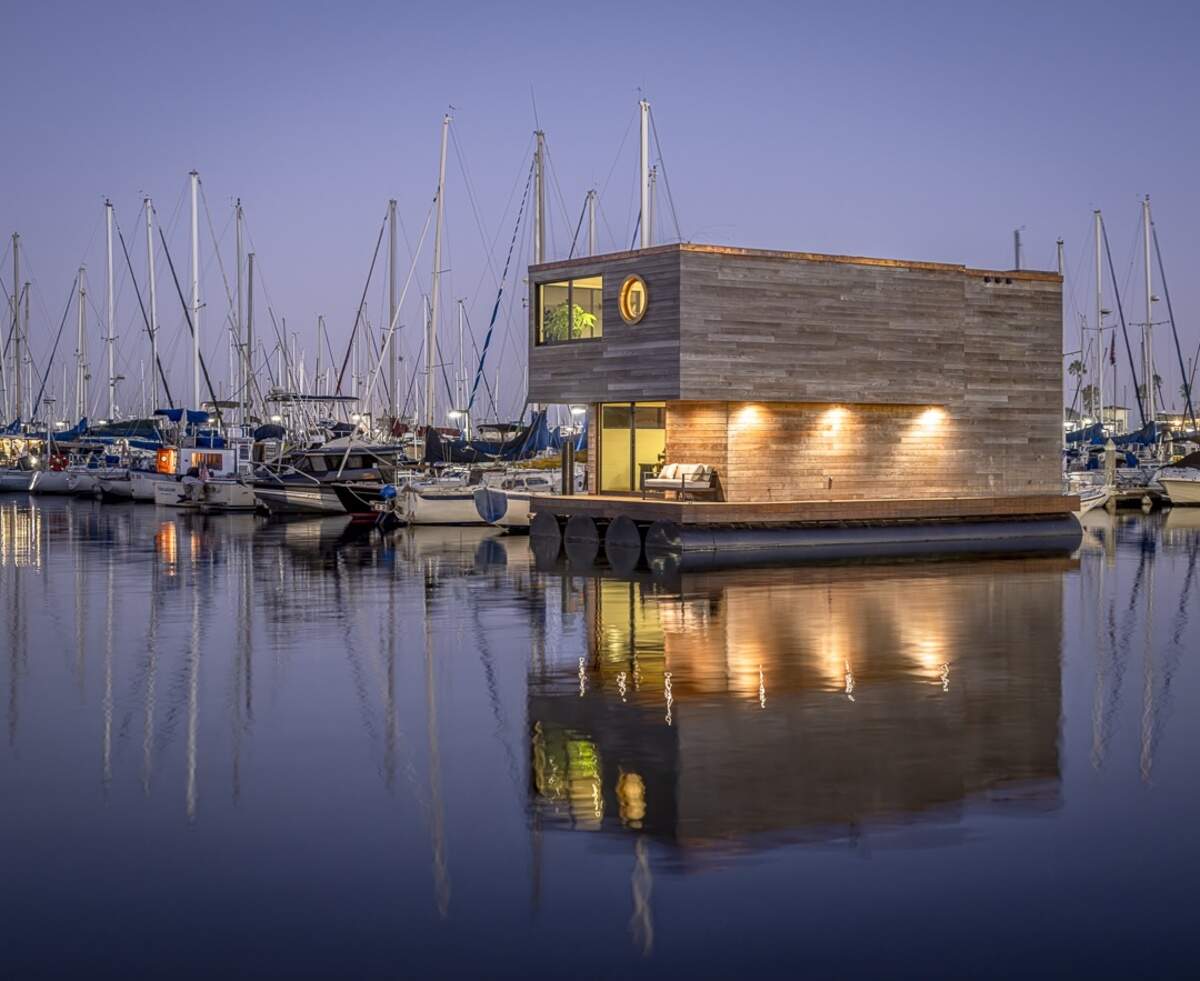 A 1,290-square-foot floating home in the Santa Barbara harbor has hit the market for $4.9 million.