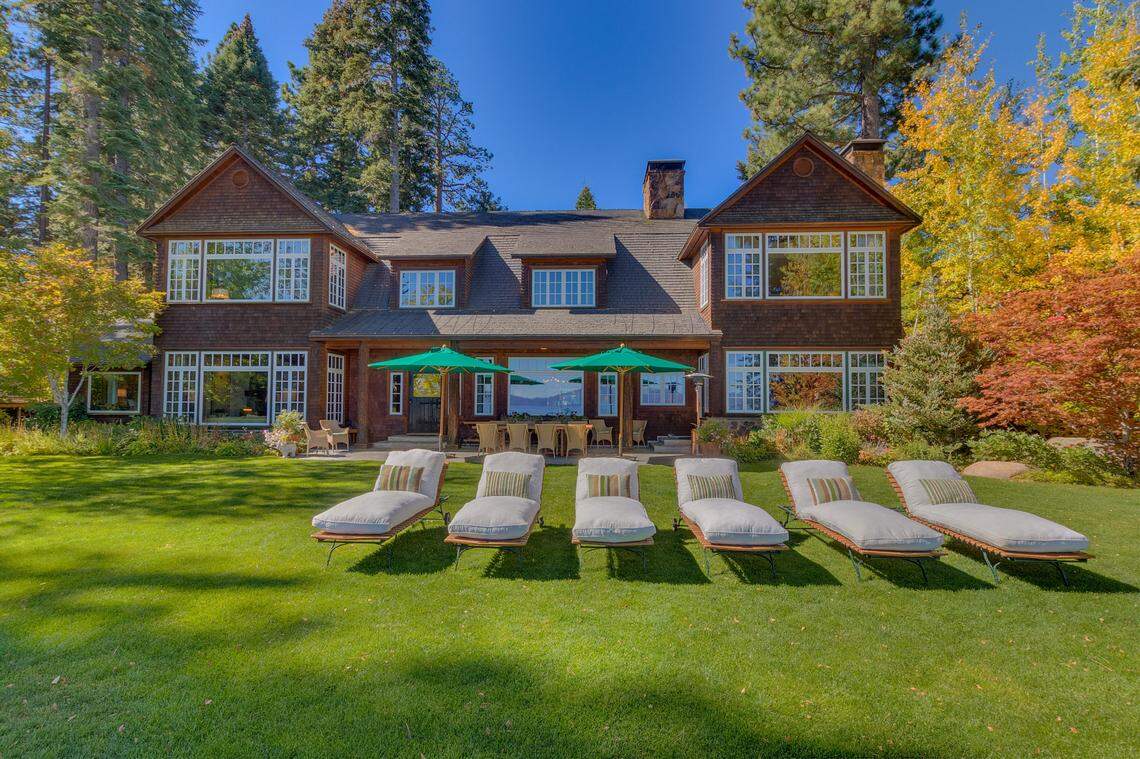 The waterfront Lake Tahoe, California home has sold for $27.5 million.