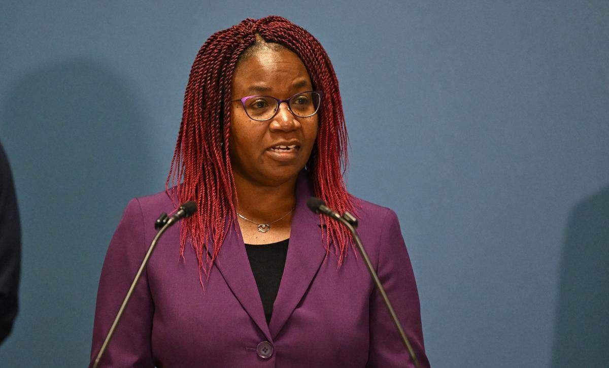 Dr. Olivia Kasirye, Sacramento County Public Health Officer, gives an update on measles activity in the region as cases continue to be identified locally on Wednesday, April 15, 2026. 