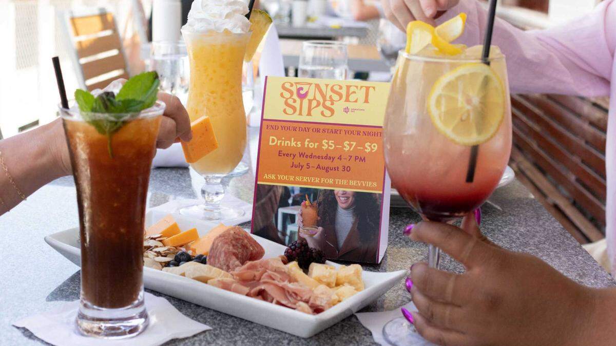 Guests at several downtown Sacramento establishments can enjoy cocktails during “Sunset Sips” happy hour through August.