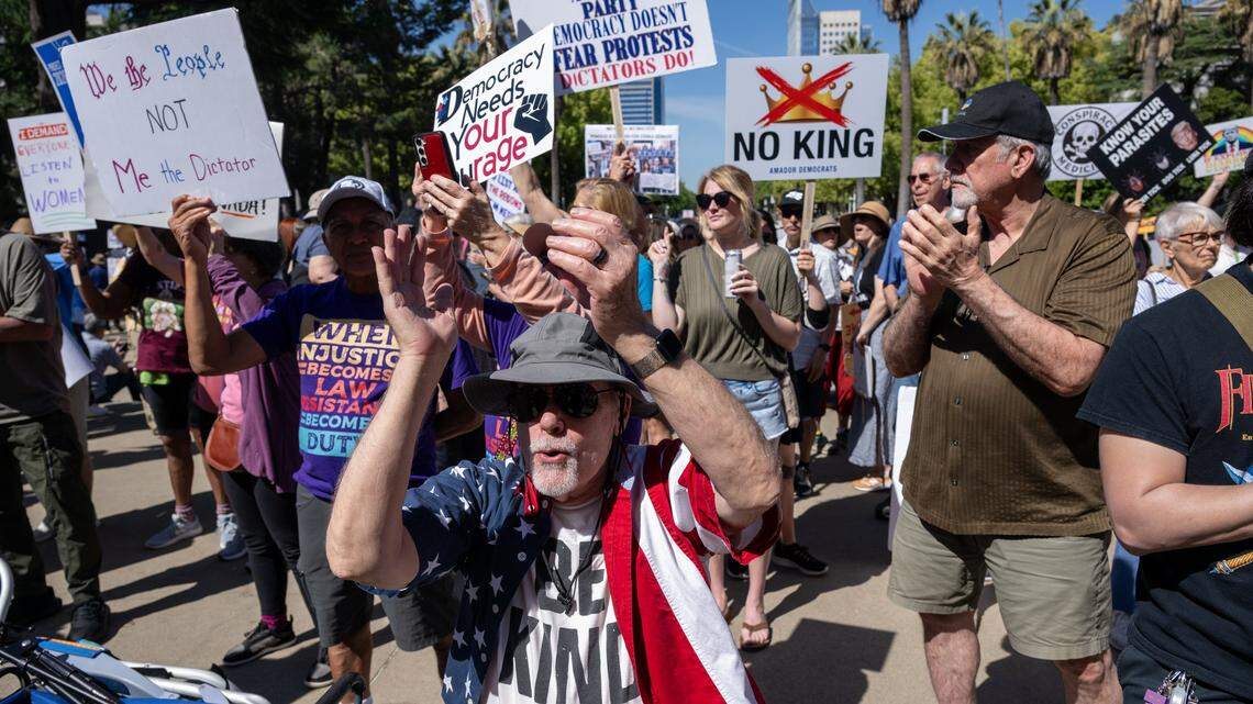 Thousands take ‘No Kings’ protests to Sacramento streets. ‘I hate feeling powerless’