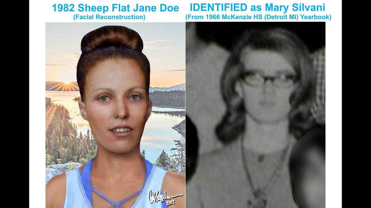 The Washoe County Sheriff’s Department announced Tuesday that it had identified the victim in a 1982 murder near Lake Tahoe was Mary Silvani.