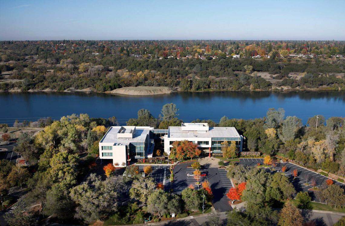 PowerSchool headquarters sits on the American River at 150 Parkshore Drive in Folsom. The K-12 education software builder is being acquired by private equity firm Bain Capital for $5.6 billion, the companies announced Friday, June 7, 2024.