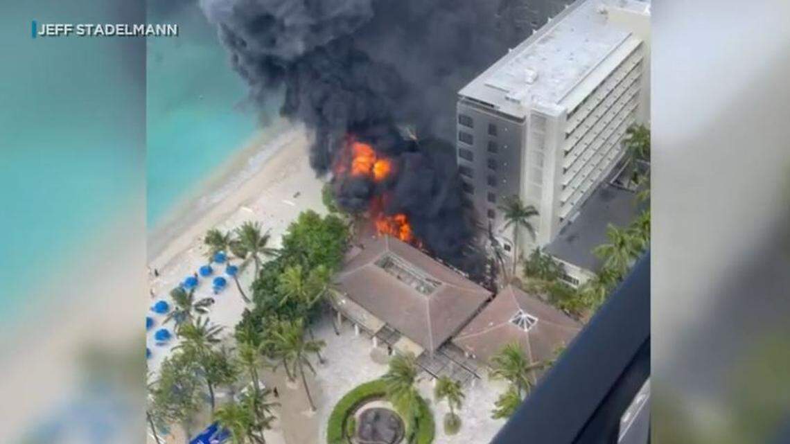 An arson blaze Sunday morning wiped out racks holding 600 surfboards worth $650,000 in Honolulu, police said.