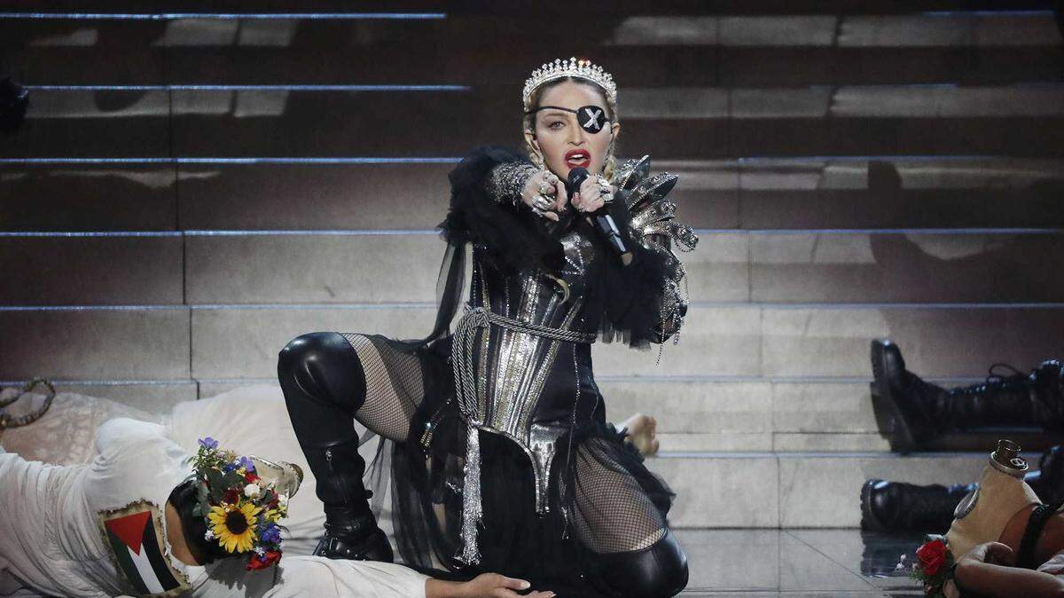 Madonna performs live on stage after the 64th annual Eurovision Song Contest held at Tel Aviv Fairgrounds on May 18, 2019. The pop icon will perform at Golden 1 Center in Sacramento in February.