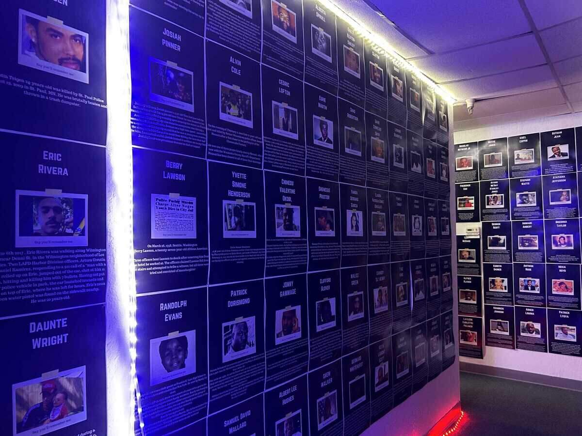 A total of 400 Black men and women killed from police brutality lined the walls of Stephon’s House during a celebration which honored Stephon Clark, an unarmed Black man who was shot and killed by police.