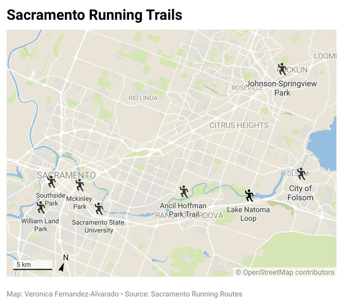 The Sacramento area is home to a number of running trails for people to enjoy.