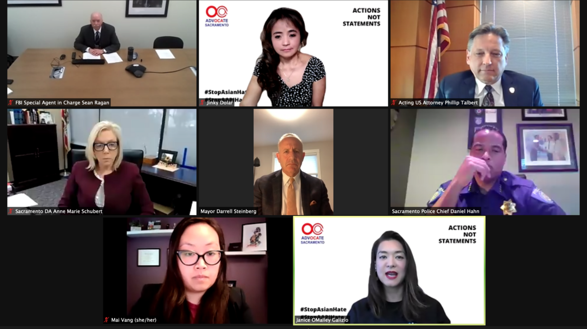 State and city leaders gathered for a virtual town hall hosted by OCA Sacramento on Thursday, March 25, to answer questions from the community and outline plans on how to combat anti-Asian hate.