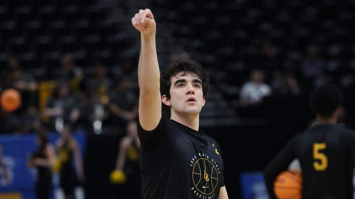 Long Beach State guard Isa Silva warms up during a NCAA first-round practice session in Salt Lake City in March. Silva hopes to make the Mexican Olympic team.