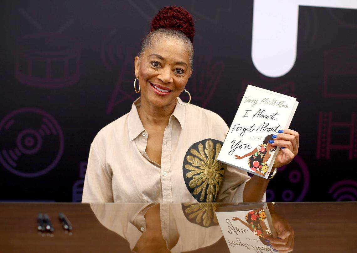 Author Terry McMillan signs books at Entertainment Weekly’s PopFest at The Reef in Los Angeles in 2016. McMillan, the bestselling author of “Waiting to Exhale” and “How Stella Got Her Groove Back,” is being inducted into the California Hall of Fame.
