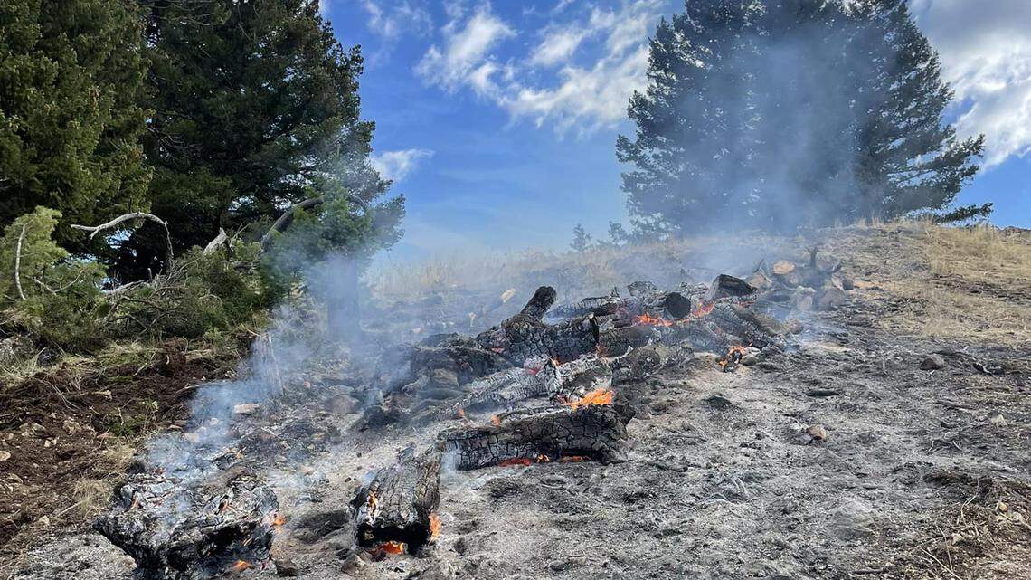 A man accused of starting a small wildfire in Montana told authorities he did so to “keep bears away.”