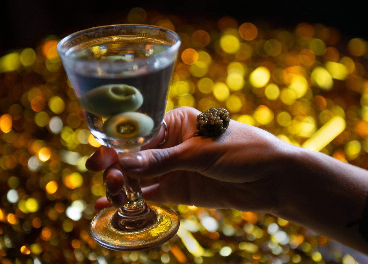A caviar “bump” is ready to eat at the Butterscotch Den on Dec. 12, 2023.