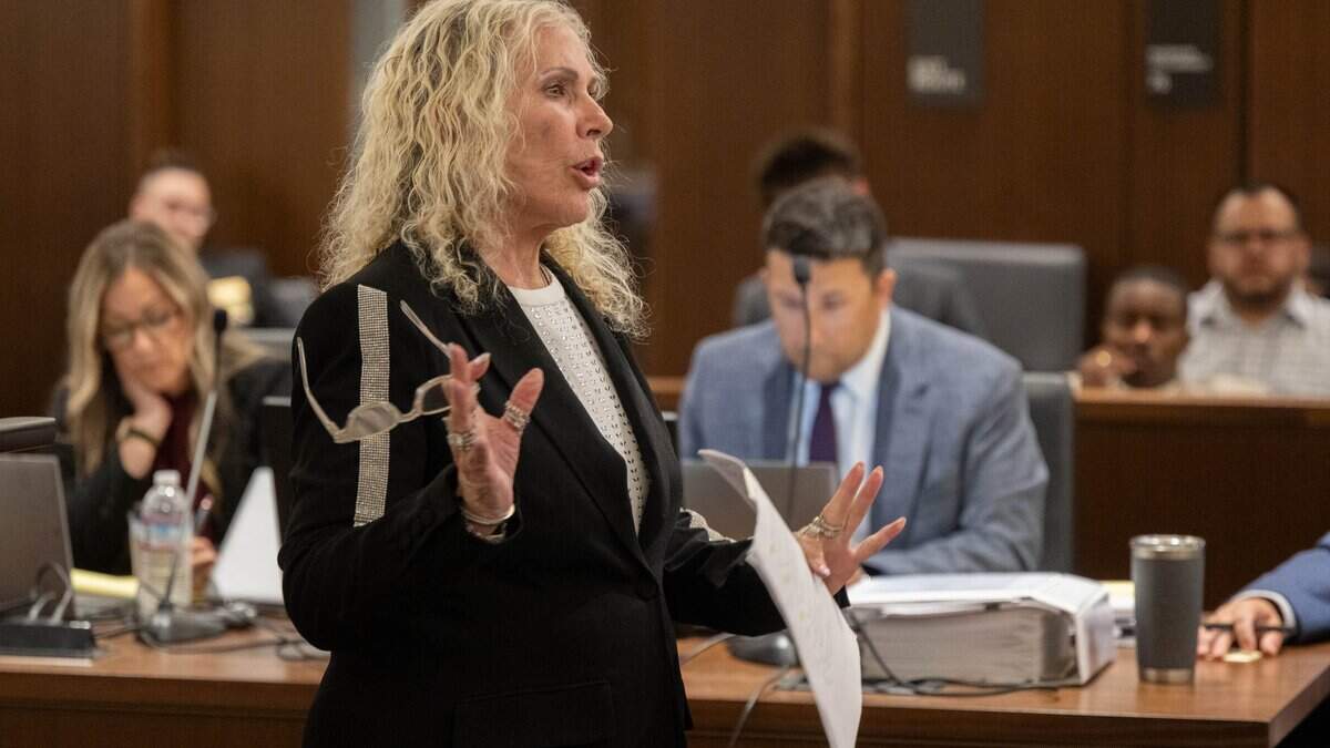 Defense attorney Linda Parisi argues on behalf of her client Dandrae Martin, who is accused of murder in the April 2022 K Street mass shooting, during closing arguments at his trial at Sacramento Superior Court on Wednesday, June 24, 2026.