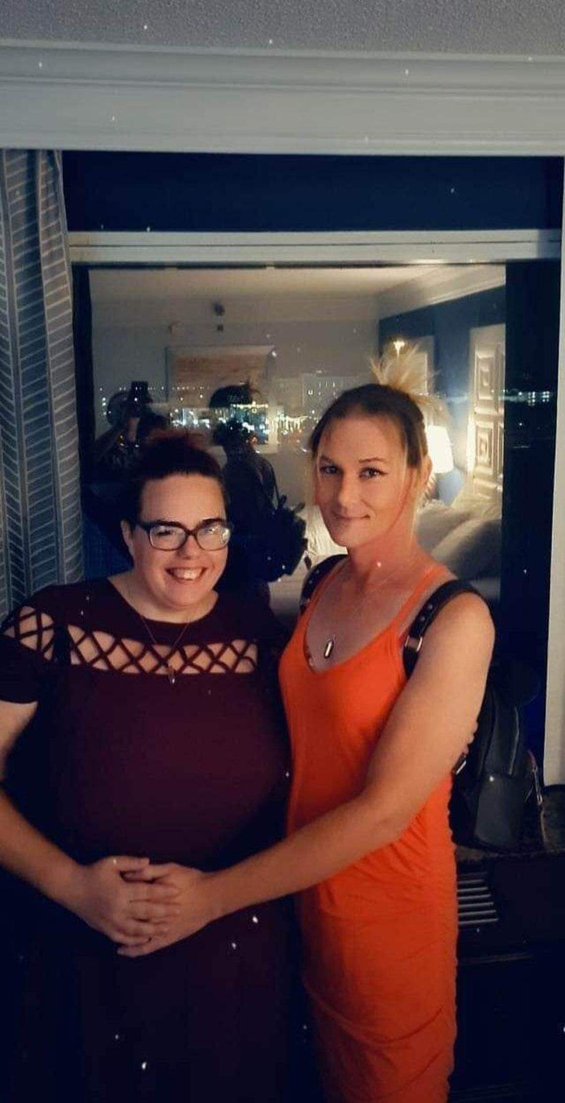 Niccole Scheib, 35, left, and Alice McGuire, 37, right, pose in this undated photograph.