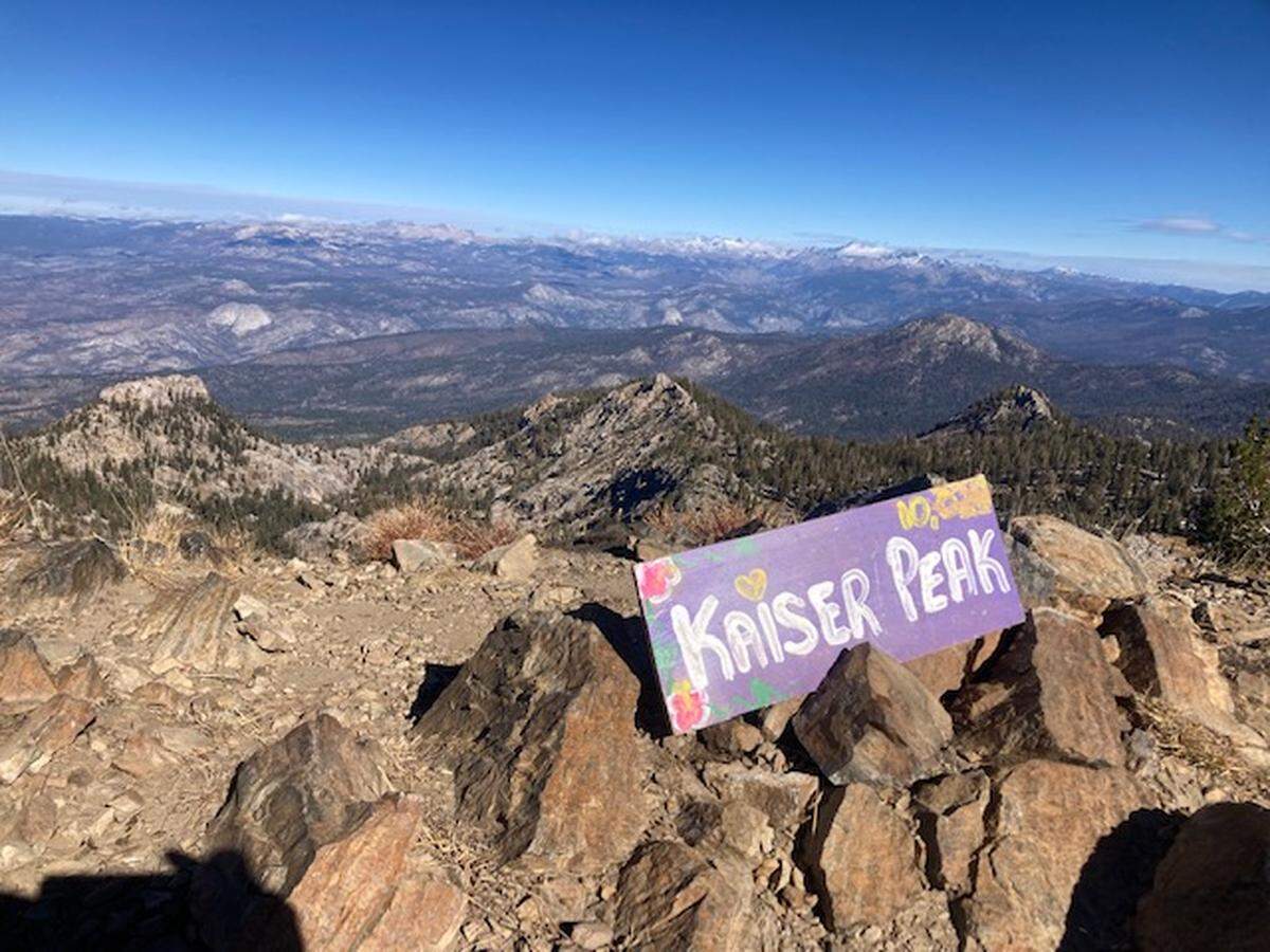 The view looking north from the summit of 10,314-foot Kaiser Peak, namesake of the 22,000-acre Kaiser Wilderness Area near Huntington Lake in the Sierra National Forest.
