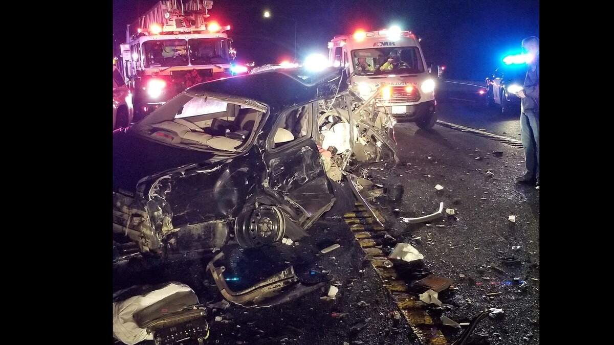 At least one person was killed after a four car crash on Highway 49 Friday night in North Auburn, according to CHP. The incident logs reported one vehicle was sparking in the back before colliding head-on with another vehicle.