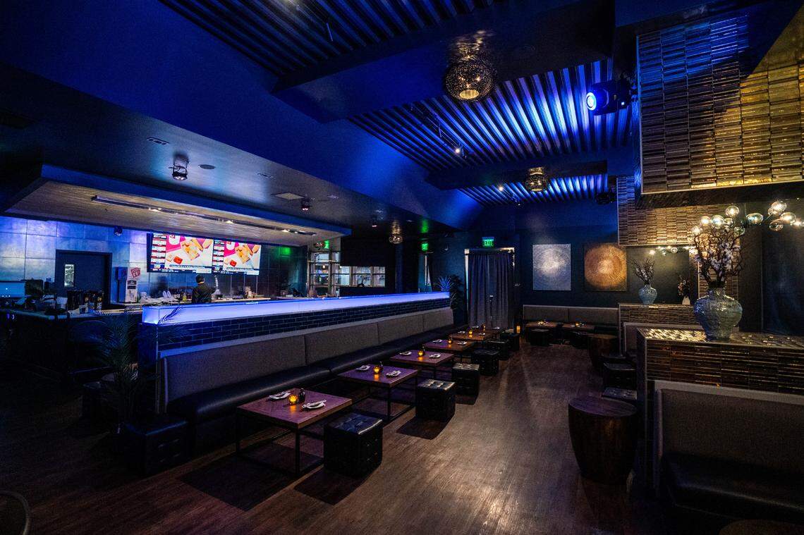 The main dining room of Pier 50 Sushi features an intimate setting on Tuesday, March 19, 2024.