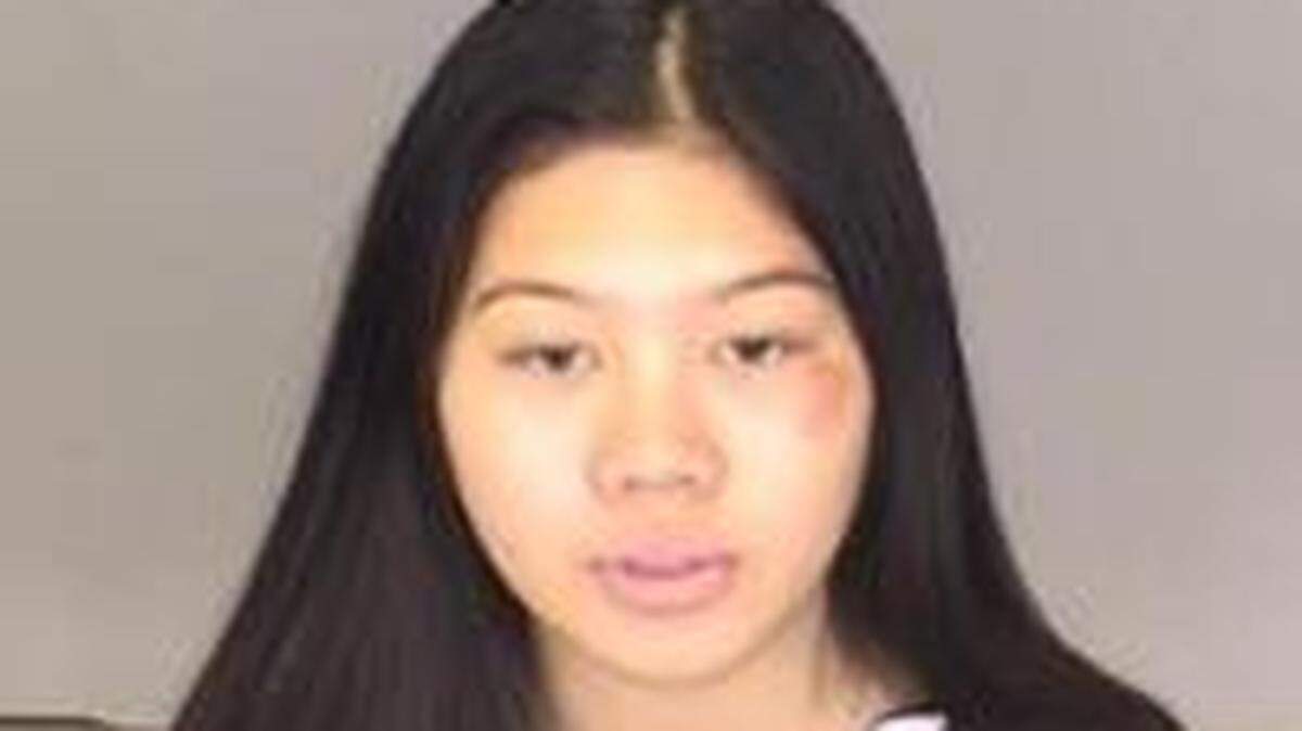 Sabrina Distura, 21, re-entered Merced County Jail after being charged with eight felonies and one misdemeanor last week.