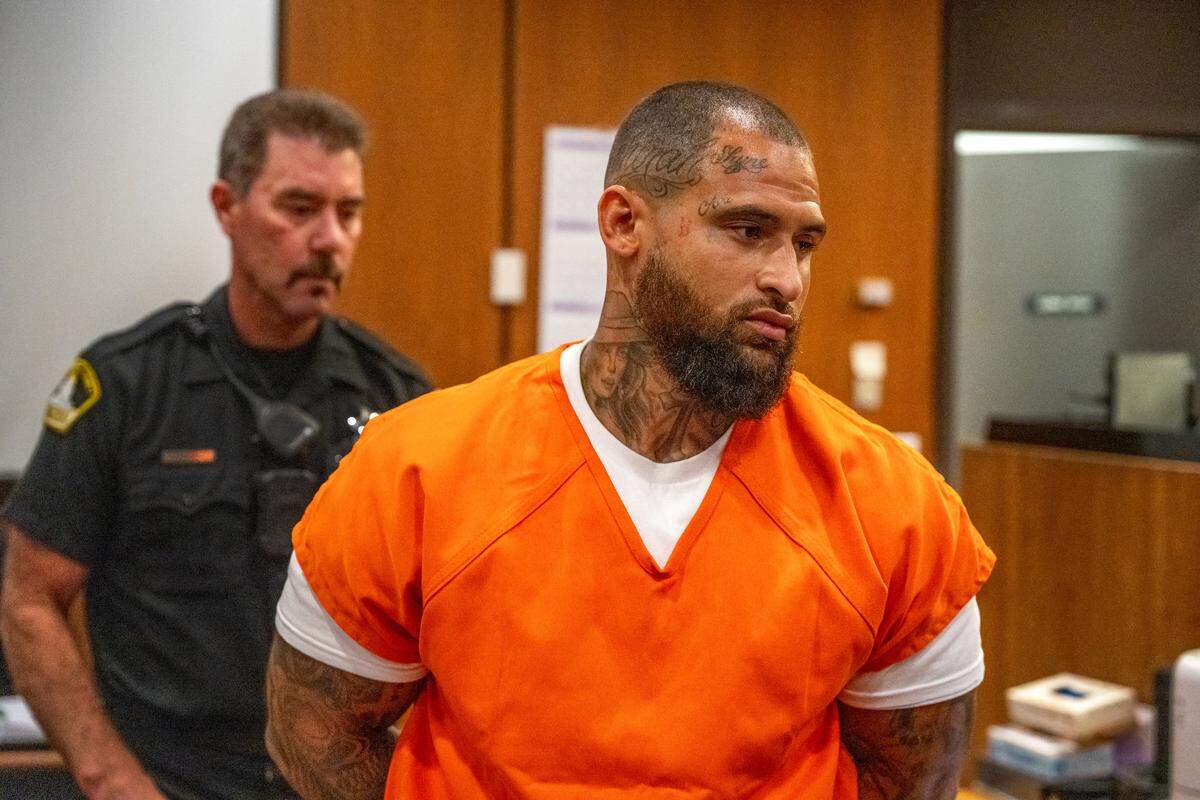 Michael Tahje departs after his sentencing at Sacramento Superior Court on Friday. Tahje fatally shot Greg Najee Grimes around 2 a.m. on July 4, 2022, as Grimes left a nightclub near 15th and L streets in Sacramento.