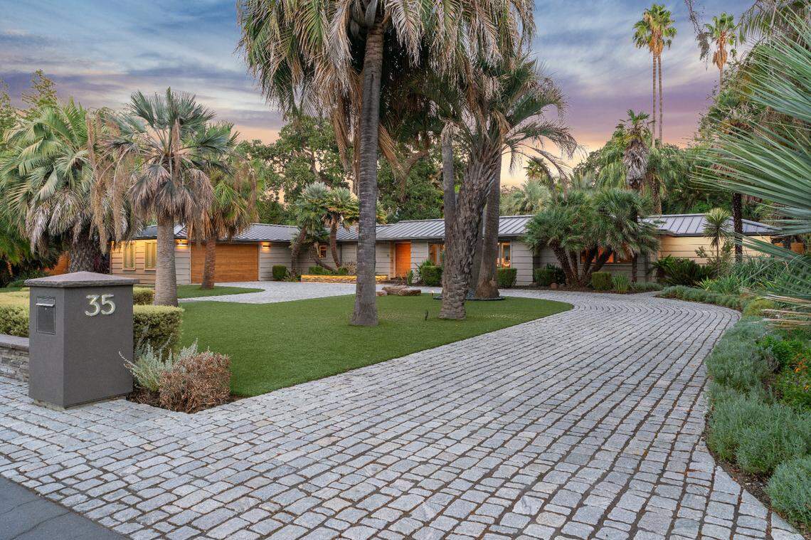 Priced at $3.8 million, the Walnut Creek, California residence has a remarkable $1.5 million rare palm tree garden.