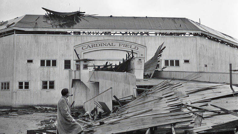 See damage from the 1938 windstorm that flattened trees across Sacramento
