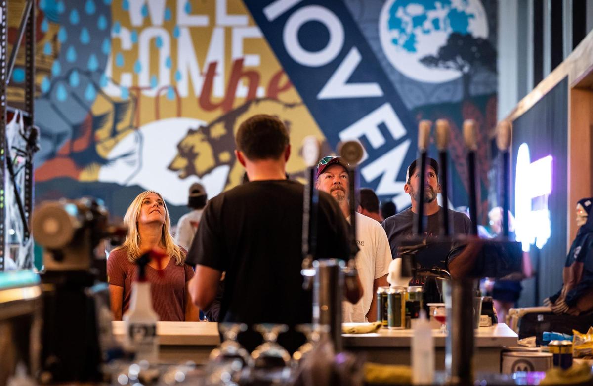 Customers peruse the listings at Movement Brewing Company in Rancho Cordova. The brewery collaborated with Moksa on a pastry stout meant to taste like biscotti.