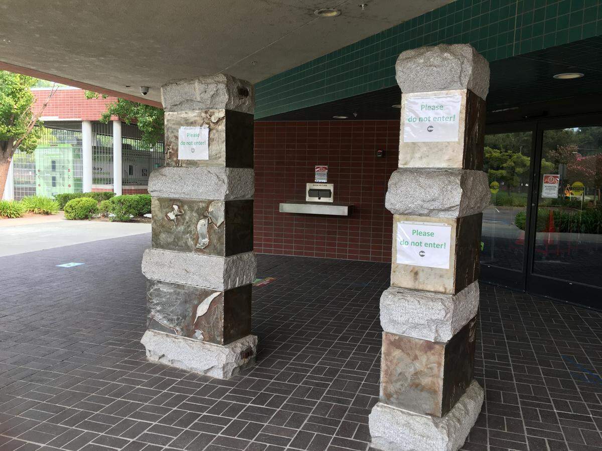 Another piece from artist Urban-o Bernardo at the Belle Cooledge Library at 5600 South Land Park Drive, called “Untitled.”