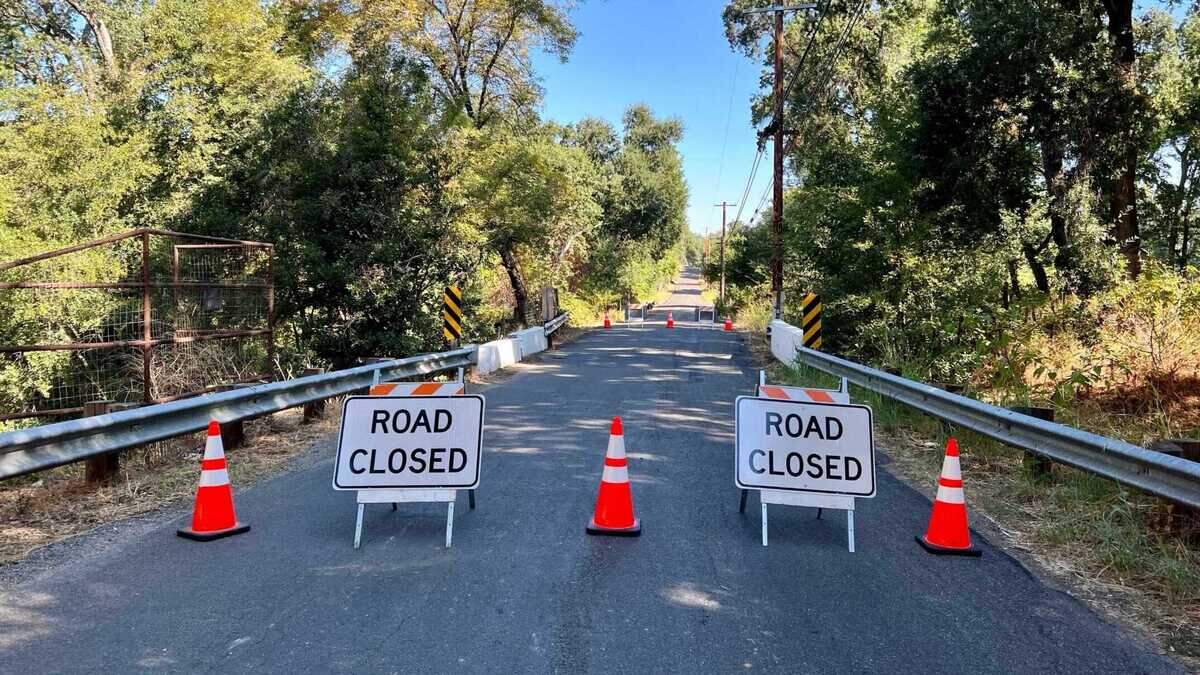 Garden Bar Road in rural Lincoln was closed Thursday because it is sinking into a ravine, the Placer County Sheriff’s Office said.