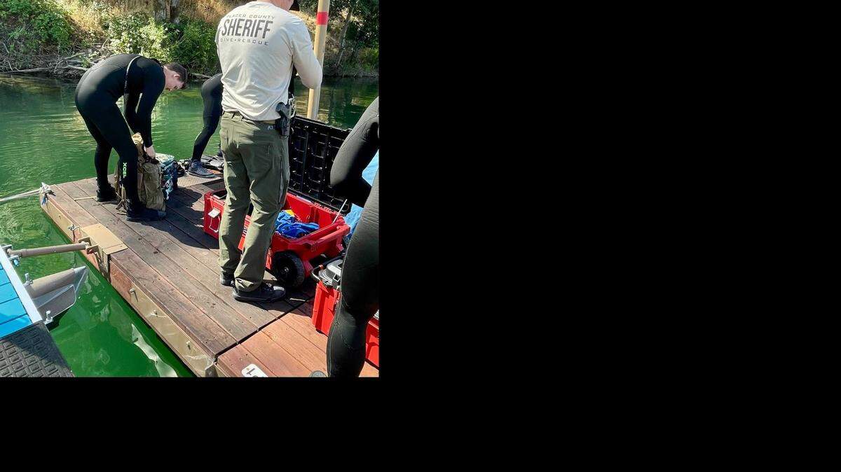 Divers work to locate and recover the body of a man from Lake Clementine on Sunday, July 6, 2025. The 75-year-old man was reported missing earlier that morning after spending Saturday on the water.