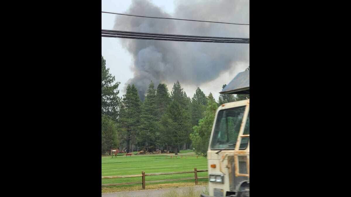Dave Cash, April Bushnell’s father, saw a huge plume of smoke nearby in Truckee, California, seconds after a twin-engine jet crashed on Monday, July 26, 2021.