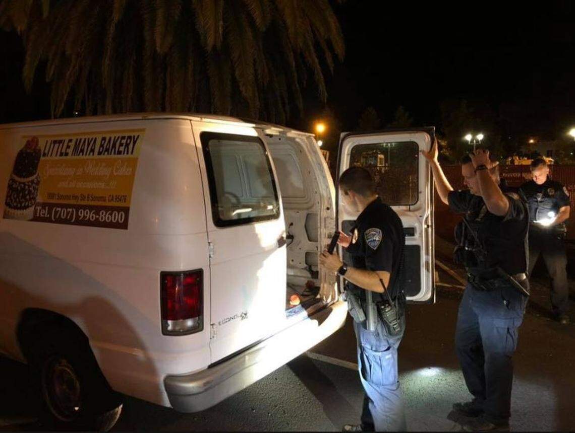 Police in Redding, California, recovered a stolen doughnut van, but had to throw out the 100 discarded doughnuts found inside, police say, calling it a “tragic” incident.