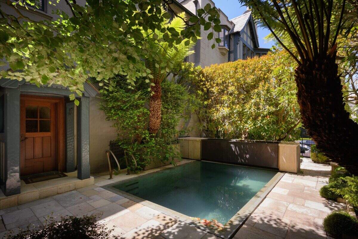 A rare residential swimming pool within the city of San Francisco.