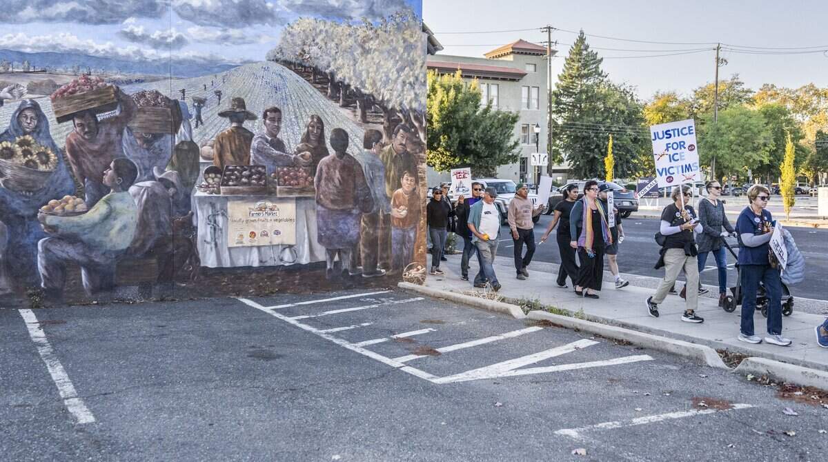 Photos: Protesters march against ICE in Woodland CA | Sacramento Bee
