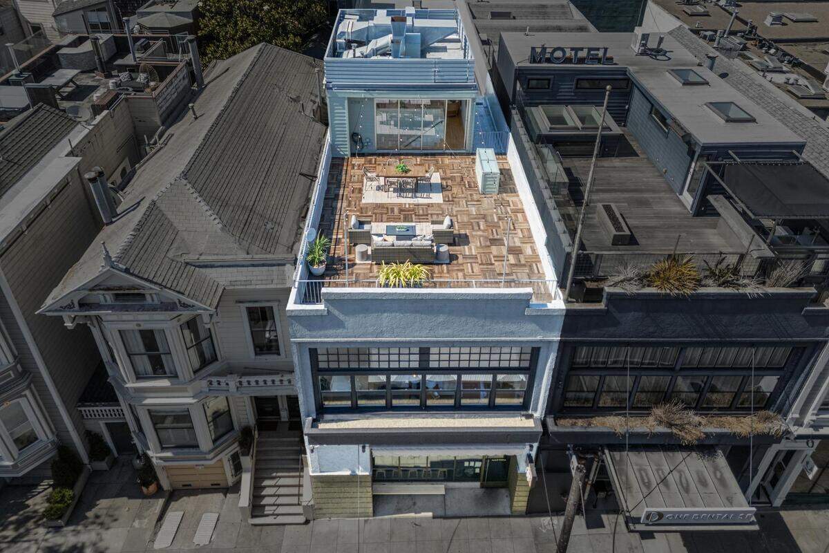 A rooftop patio is part of the Pacific Heights home for sale in San Francisco for $5.5 million.