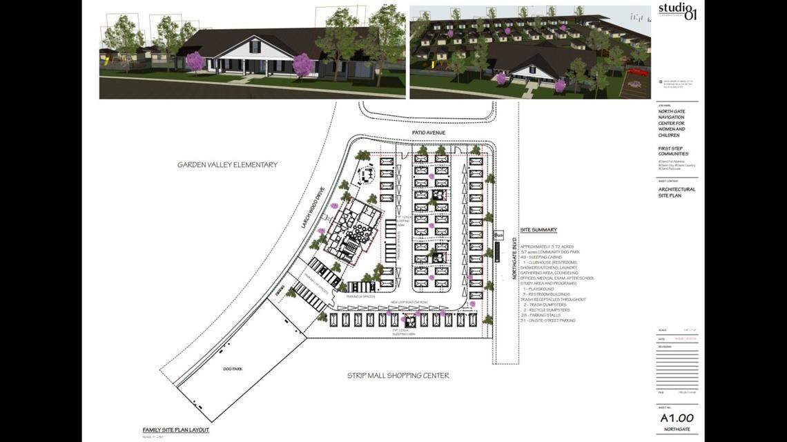 Sacramento City Councilman Jeff Harris is proposing the city open 50 cabins for homeless women and children at the corner of Northgate Boulevard and Patio Avenue near Garden Valley Elementary School.