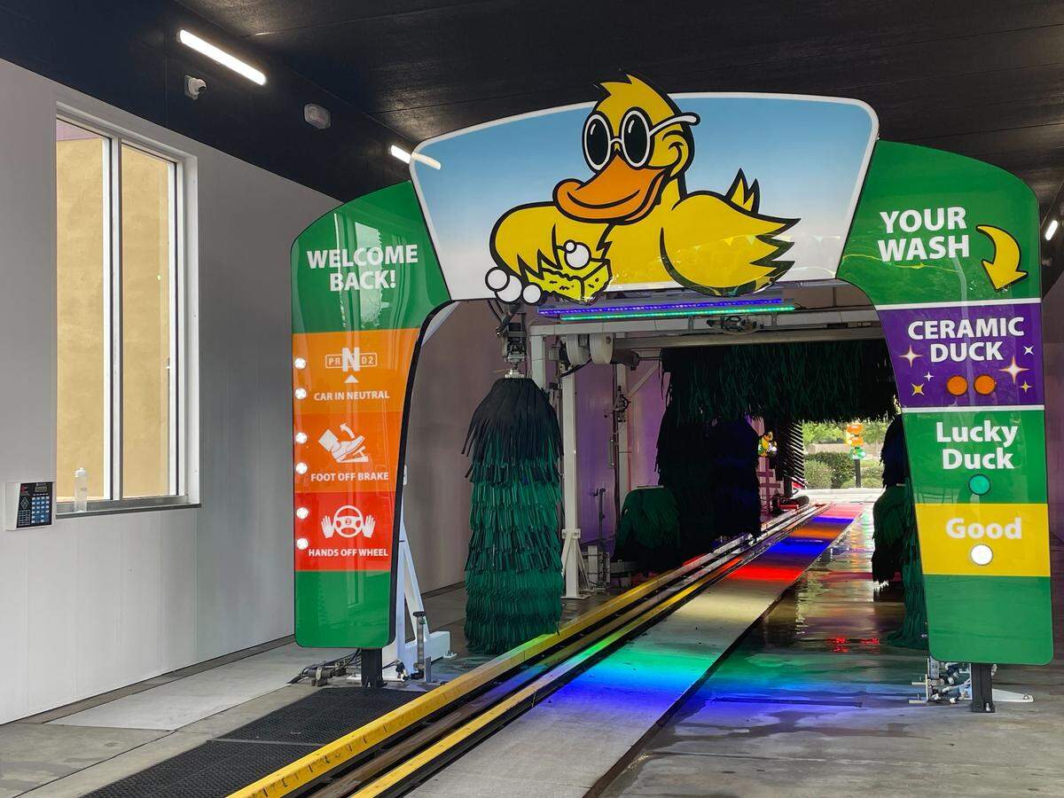 Inside the Quick Quack car wash, which opened on Tuesday, March 31. The location is the third of its kind in West Sacramento.