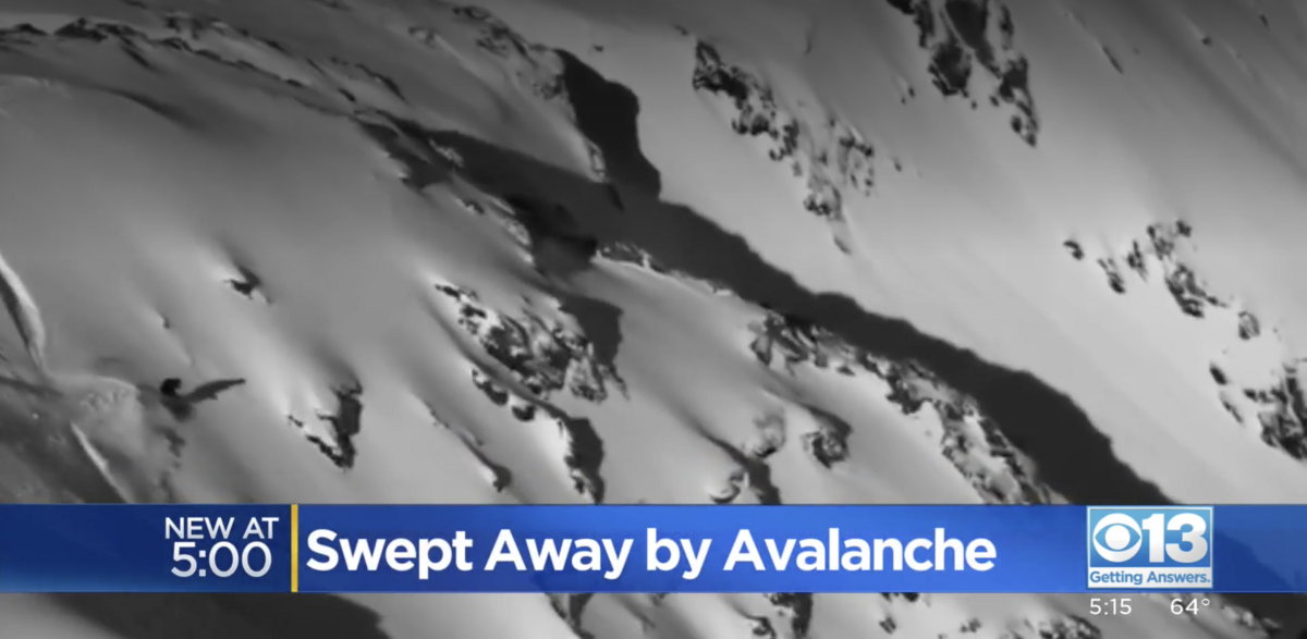 Kyle Johnston survived an avalanche while skiing in South Lake Tahoe by jumping off a 100-foot cliff. His cousin found him and dug him out of the snow.