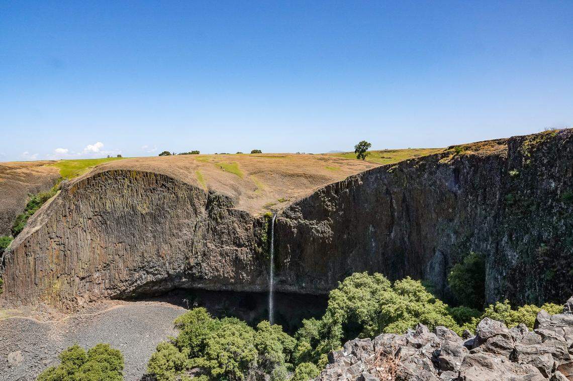 Waterfalls, including Phantom Falls, are part of the Oroville, California, ranch and are also popular hiking destinations.