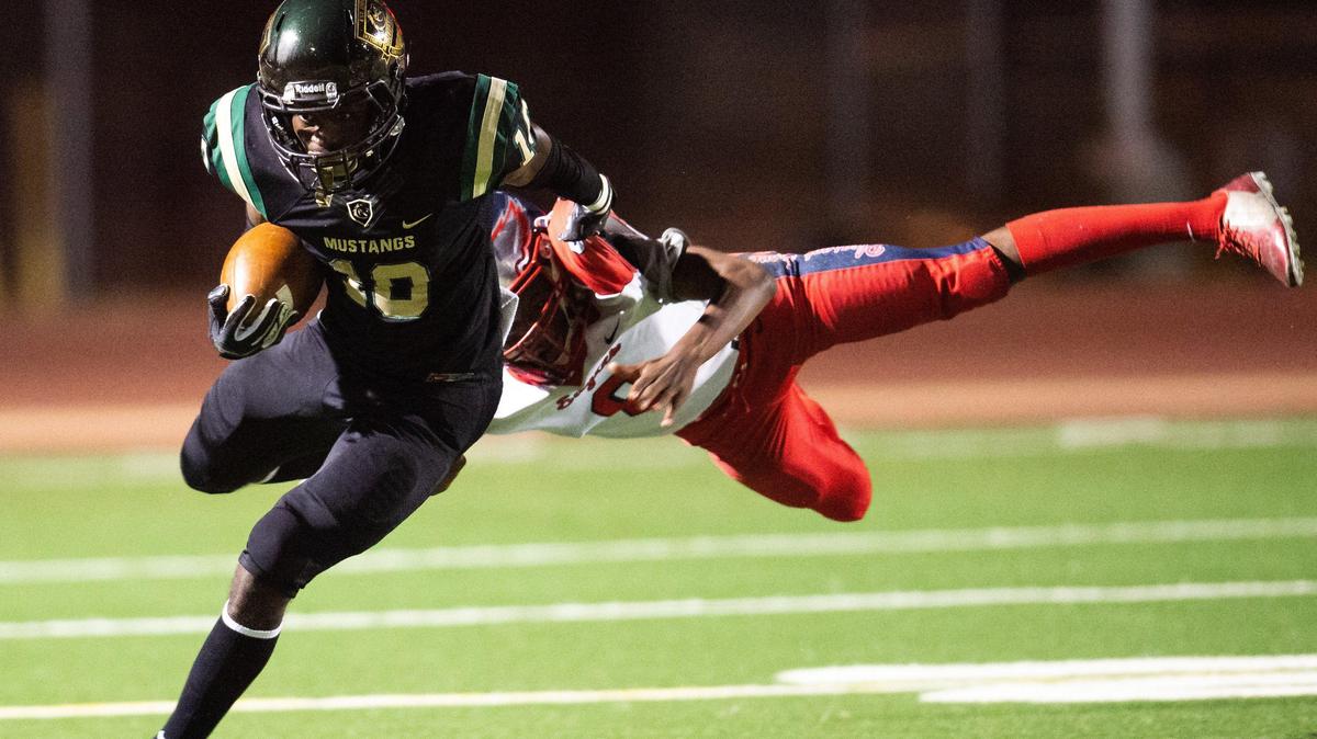 Monterey Trail’s Prophet Brown, left, is heading to Division I football after he leaves Monterey Trail.