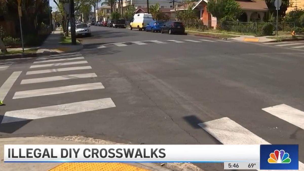 A group calling itself Crosswalk Collective LA is secretly painting crosswalks not authorized by the city to boost pedestrian safety in Los Angeles.