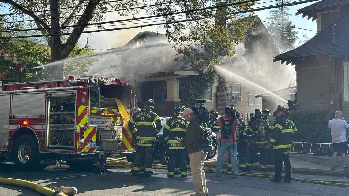 Three-alarm fire torches homes in Marshall School area of midtown Sacramento