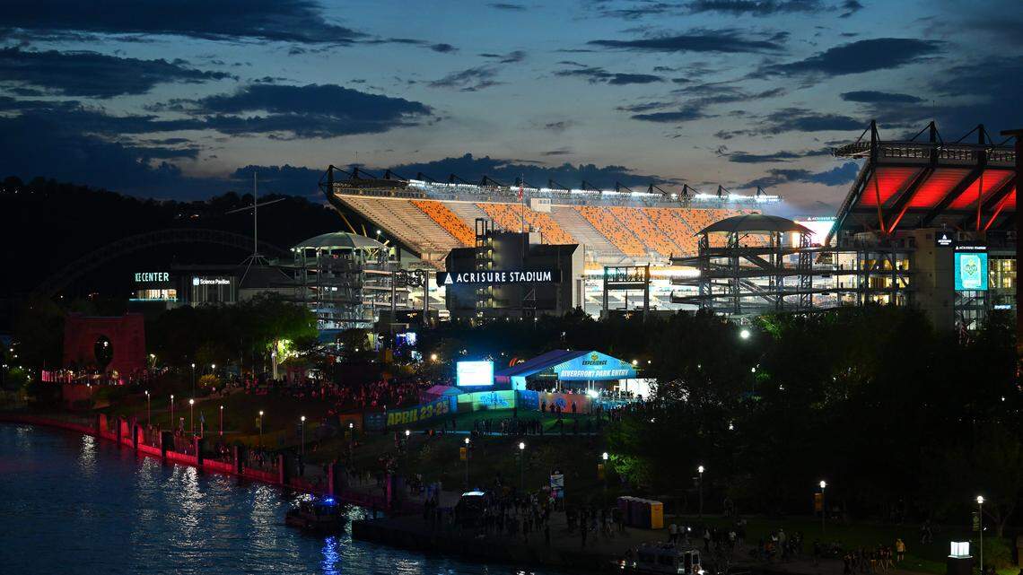 PITTSBURGH, PENNSYLVANIA - APRIL 23: A detailed view of the stadium is seen during Round One of the 2026 NFL Draft at Acrisure Stadium on April 23, 2026 in Pittsburgh, Pennsylvania. (Photo by Jason Miller/Getty Images)