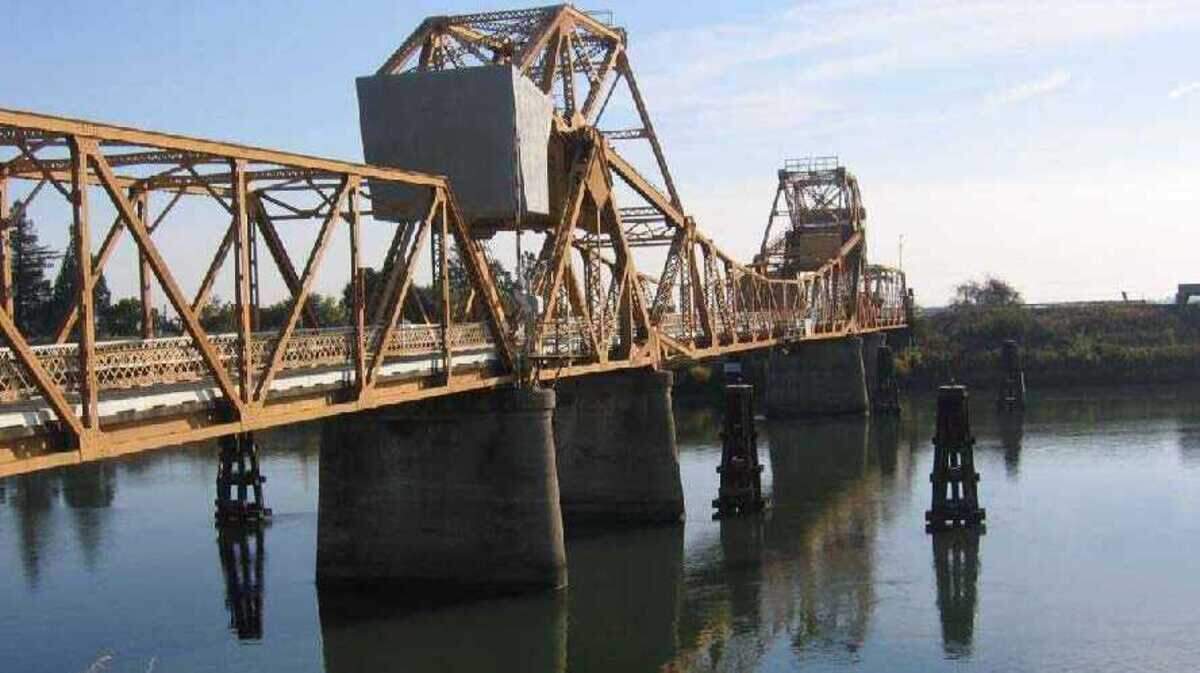 The Paintersville Bridge in an undated photo. Caltrans said Friday, May 31, 2019, that the Paintersville Bridge was stuck in its upright position.