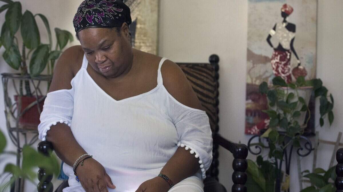 Brigett McIntyre reflects on the death of her son Mikel at a relative's home in May.